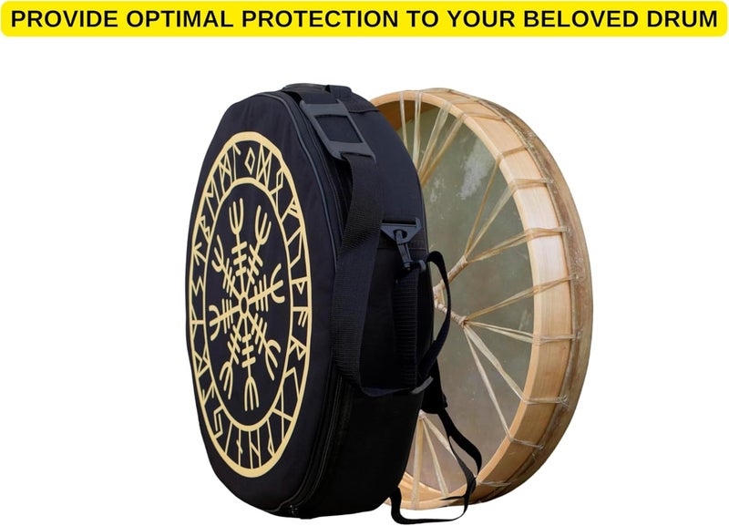 ARW Shamanic Drums Bag, Bodhran Drum Bag, Handmade Frame Drum Bag, Hand Drum Protection (16×6 Inches) - Image 5